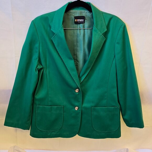Vintage Rrrruss Green Pant Suit Set, Size Med, Div Russ Togs - Picture 8 of 13